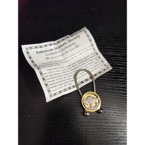 American Historic Society Buffalo Nickel Keychain Certificate of Authenticity